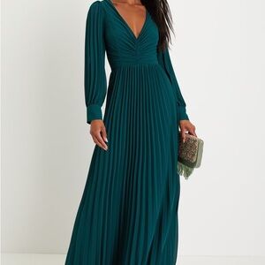 Lulu's Teal Maxi Dress
